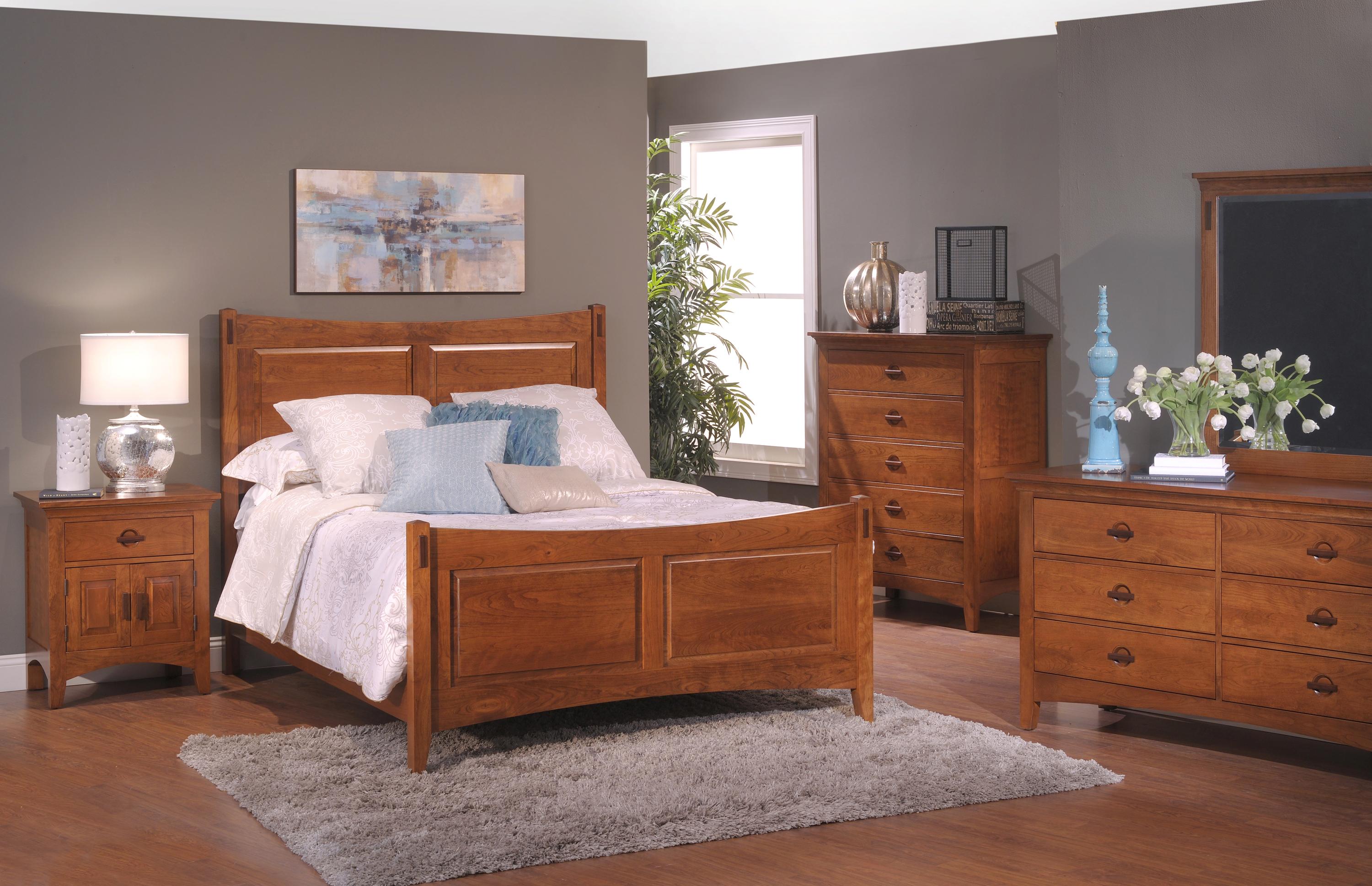Country View Woodworking Great Lakes 100 Q Bed Group 1 Queen Raised